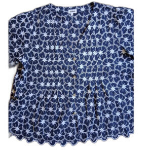 Kindred Navy Floral Embroidered Blouse